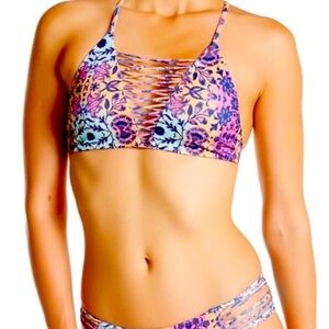GYPSY 05 SAND STRAPY HALTER BIKINI SWIM TOP WOMEN SIZE XS